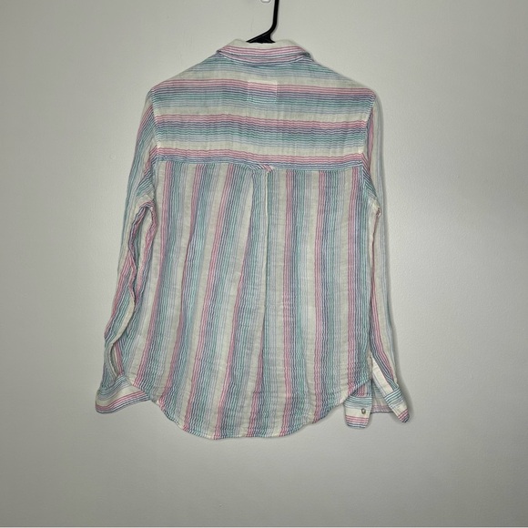Rails Ellis Iris Rainbow Colored Long Sleeve Button Down Blouse XS - Picture 2 of 7